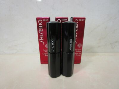 SHISEIDO LACQUER ROUGE GD 817 .2 OZ BOXED 3 PIECE LOT