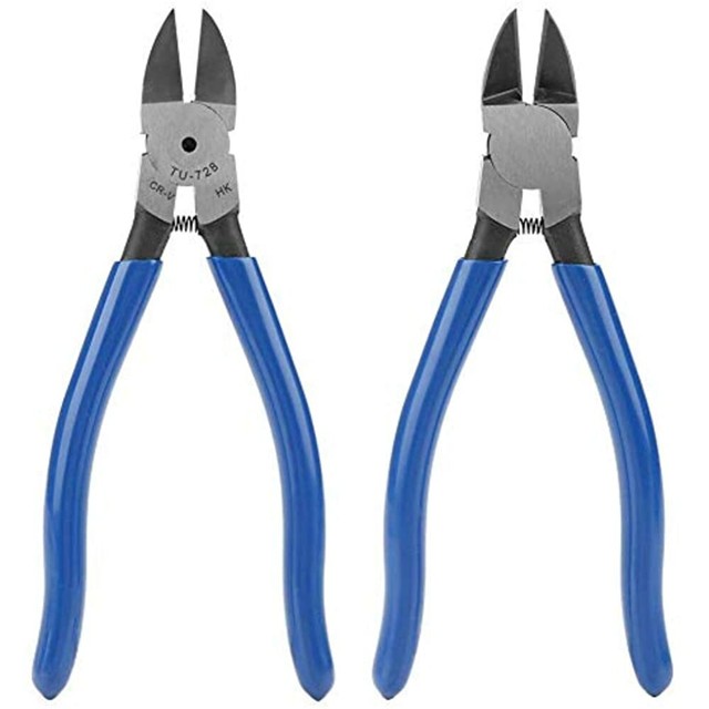 8inch Blue Diagonal Flush Wire Cutting Pliers Precision Side Cutters
