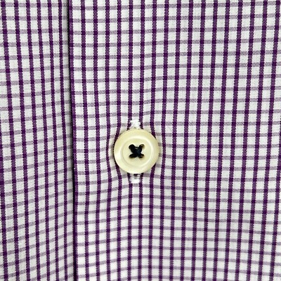 mine dress shirts MINE Dress Shirt Mens Size XL Modern Fit Purple/Orange Stripes EUC