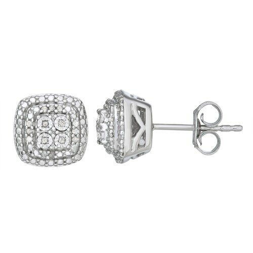 1 10 carat diamond earrings sterling silver