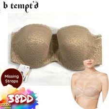 NWD b.tempt'd by Wacoal Women's 38DD b.enticing Strapless Lace Bra 954237 Sand