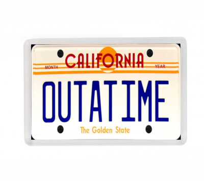 Matrikel Back To The Future DeLorean Lizenz Kühlschrank Magnet Iman Nevera