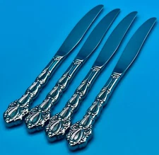 Set of 4 FOUR Oneida Chandelier Dinner Knives Knife 9 1/8" Stainless