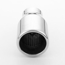 Weld On 2 Inlet Exhaust Muffler Tip Round 3 Out Resonated Straight Cut 5.2 L
