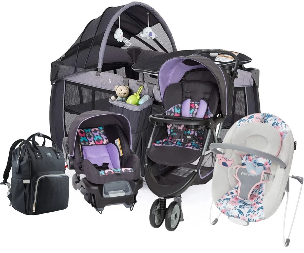 Baby Newborn Combo Stroller With Car Seat Playard Bag Bouncer