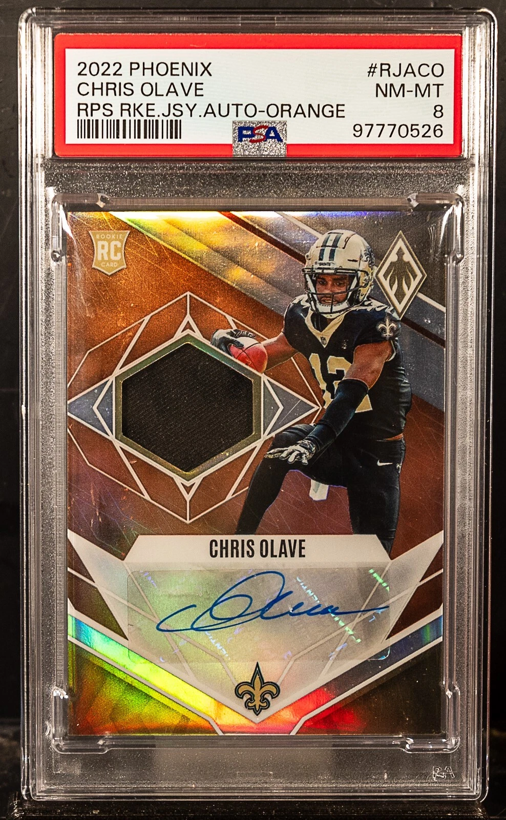 Chris Olave Panini Phoenix Rps Rookie Jersey Autograph #RJACO Orange