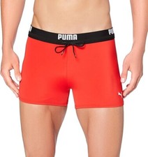 PUMA Mens Logo Swimming Trunks, Red. 2XL