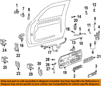 GM OEM Front Door-Rod Left 15759047 | eBay