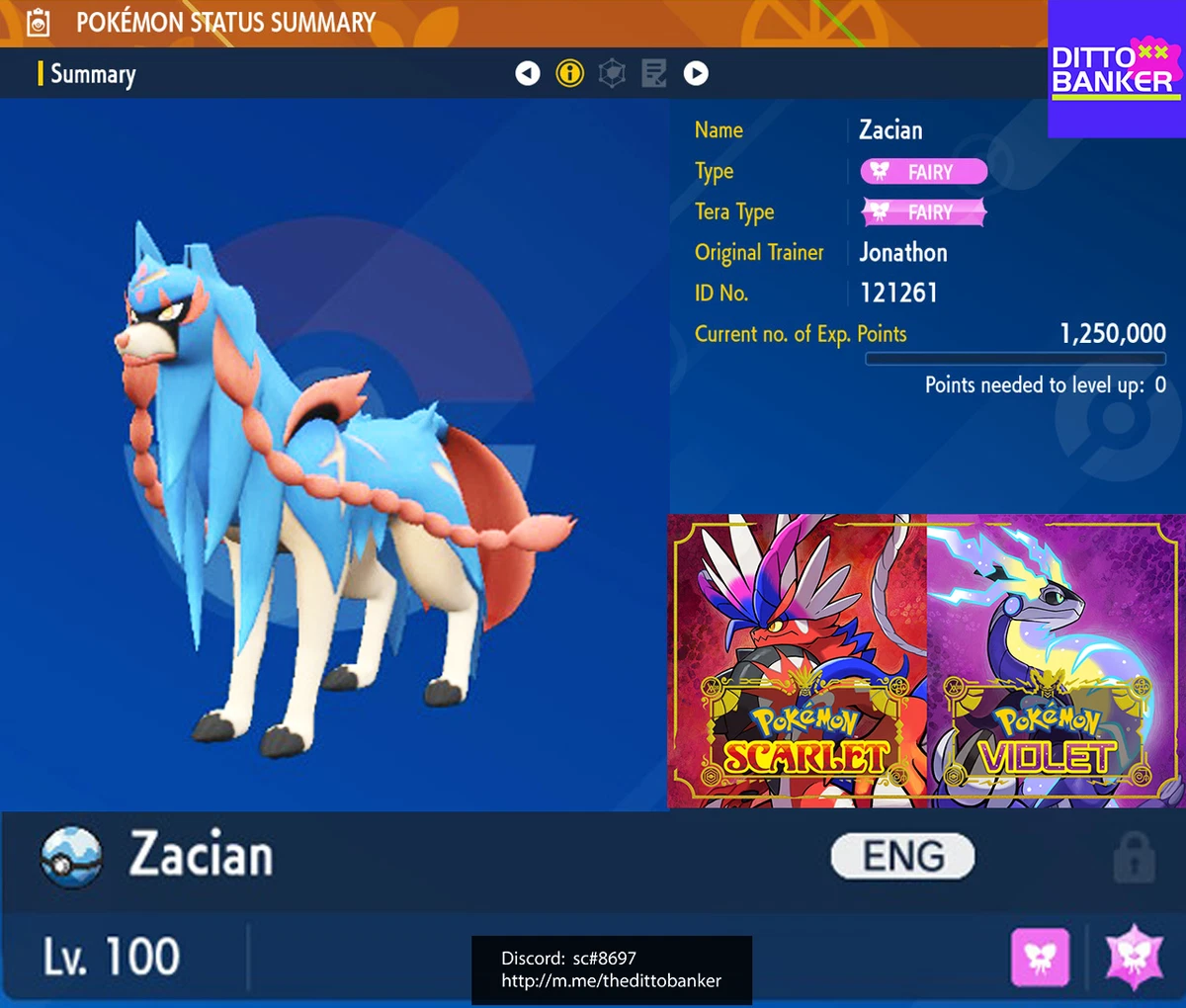 Zacian  Pokédex