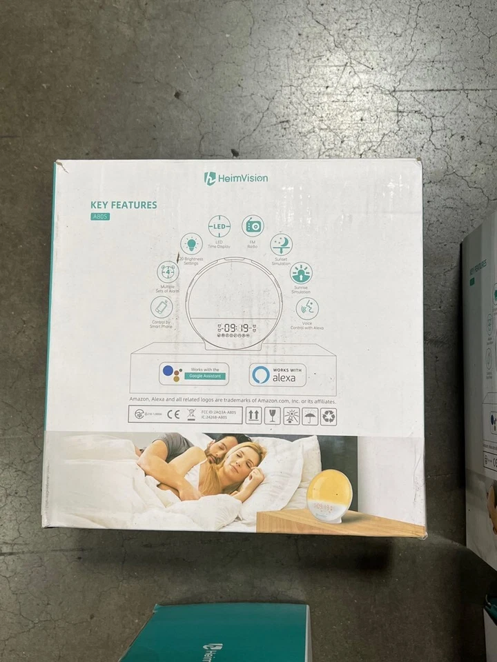 4 Pack Sunrise Smart Wake Up Light Digital Alarm Clock A80S Nature Sounds Alexa - Image 4 of 4