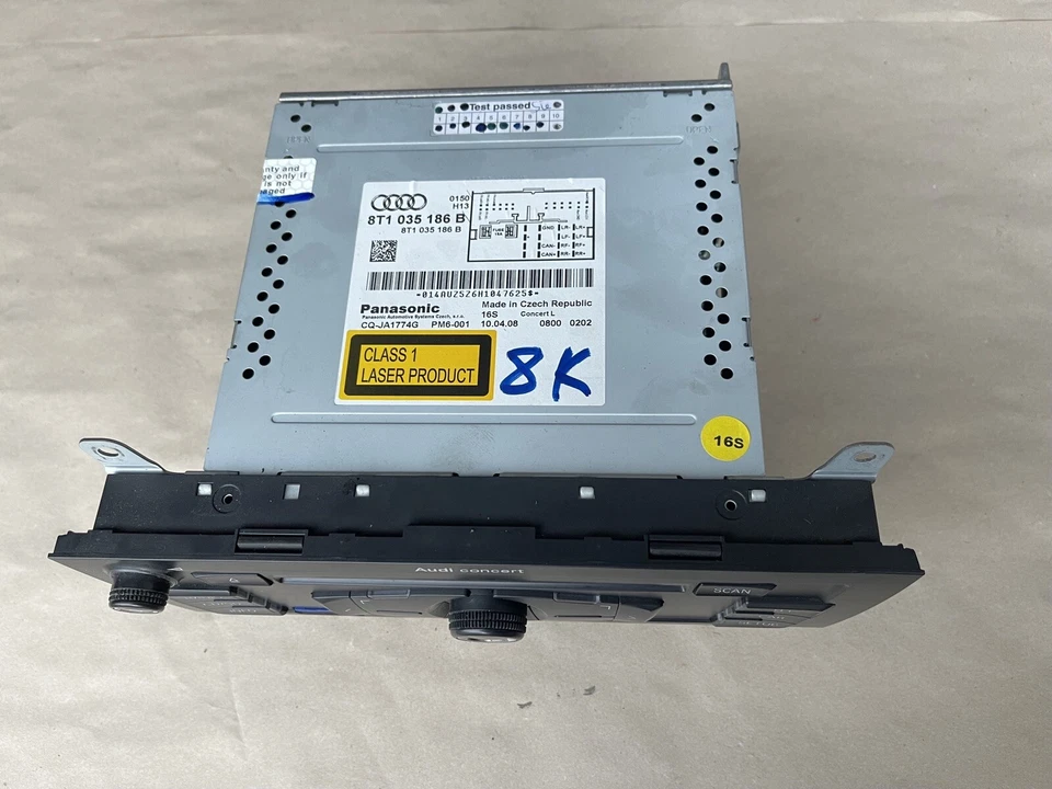 AUDI A4 8K B8 2.0 TDI Autoradio Concert CD-Radio Tuner Panasonic 8T1035186B Orig - Bild 3 von 4