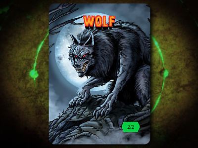#ad Wolf 2 2 Full Art Token by Darkside Tokens Magic the Gathering MTG $1.50