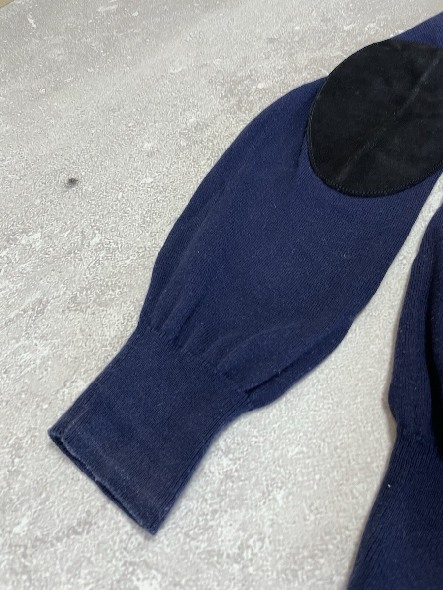 MAISON MARGIELA 14 SUEDE ELBOW PATCH CREW LUXURY KNIT MEN'S M | eBay