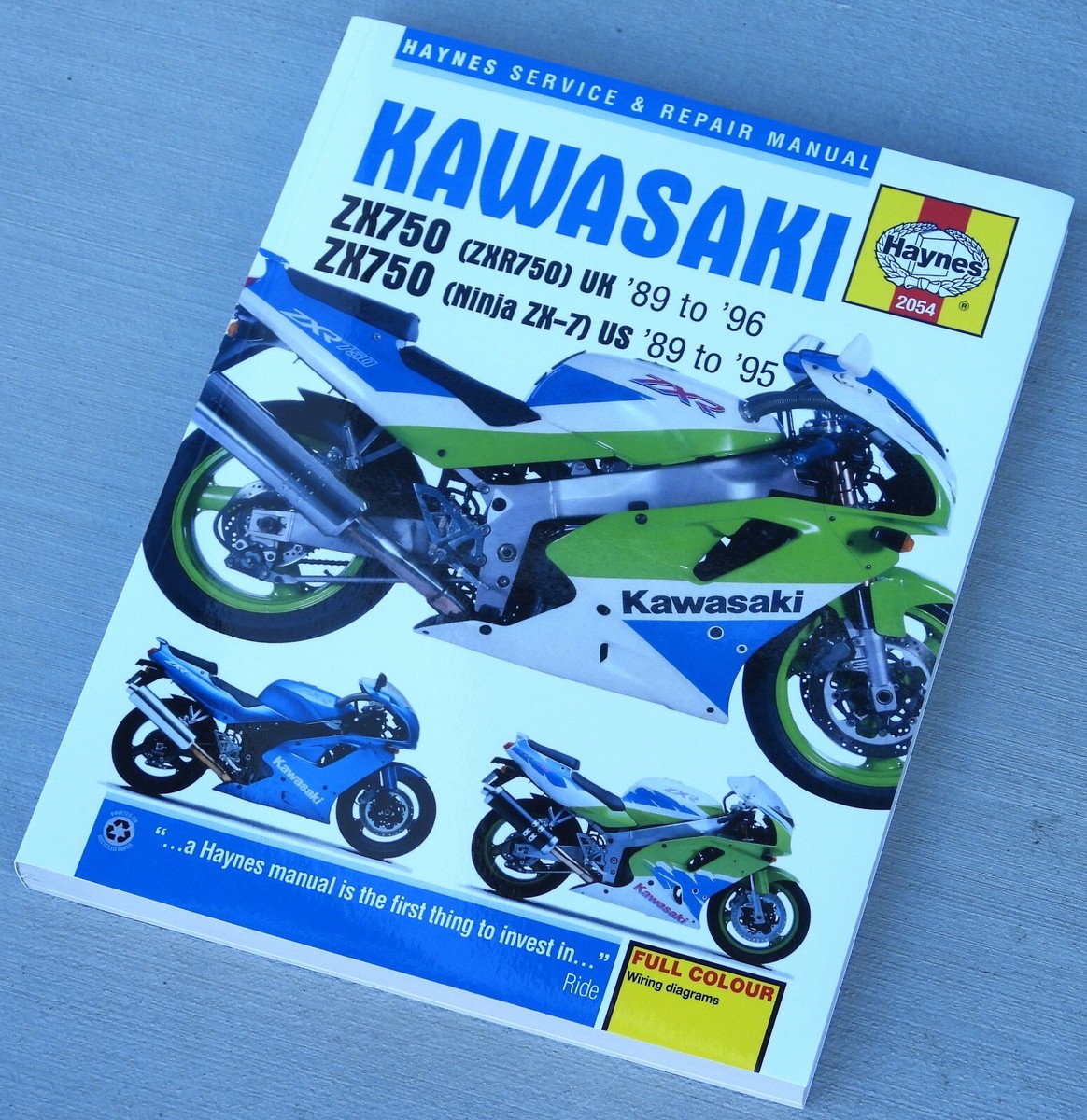 1989-1995 Kawasaki Ninja 750 ZX 7 ZX7 ZX750 ZX7R HAYNES REPAIR