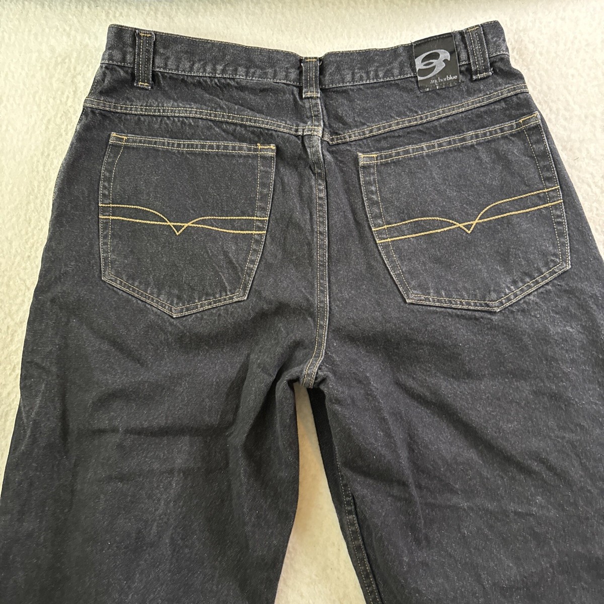 90s anchor blue “BEYOND BAGGY” Pants Vintage 90's y2k Anchor Blue Beyond Baggy wide leg, | Depop