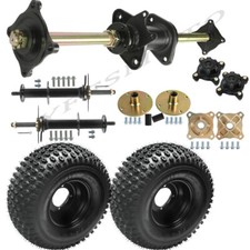 8'' Go Kart Tires 18x9.5-8 Rim Rear Shaft Axle Wheel Hubs for Golf Cart ATV Quad