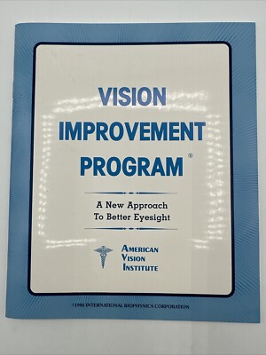 Vision Improvement Program American Vision Institute 1981 Rare Paperback Eyes