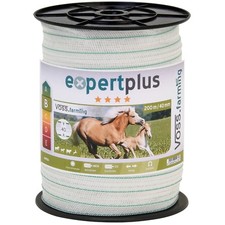 200m 40mm Weidezaun Band 6xNIRO 1 KUPFER Leiter GRATIS Elektro Zaun Pferde Pony
