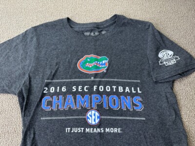 Florida Gators Football 2016 SEC Championship Shirt M ERROR Gray