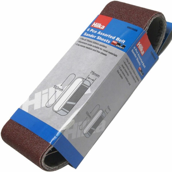 6 Hilka Sander Belts Coarse Medium Fine Sanding Sheet Belt Size 533mm X 75mm for sale online eBay