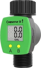 Water Flow Meter for Garden Hose for Watering or Filling RV Tank - Monitor Usage