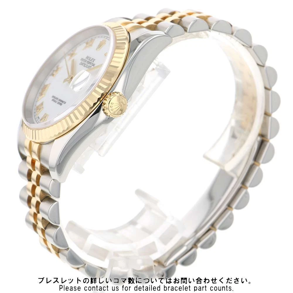 ROLEX Datejust 36mm Steel 18K Yellow Gold White Dial 116233 | eBay