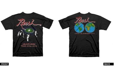 RUSH HEMISPHERES WORLD TOUR 1978 MUSIC ROCK PROGRESSIVE BAND TEE