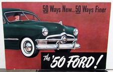 1950 Ford Sedan Coupe Wagon 50 Ways New And Finer Sales Folder Brochure Original