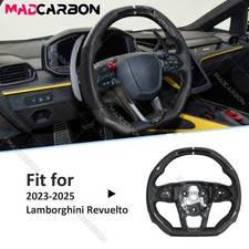 Real Carbon Fiber LED Steering Wheel For Lamborghini Revuelto Custom 2023-2025
