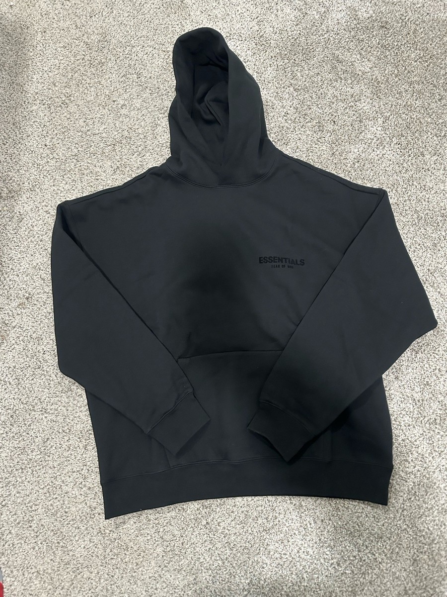 Essentials Fear Of God Black Hoodie, Large | eBay