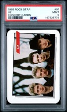 1985 ROCK STAR CONCERT CARDS #91 U2 PSA 9