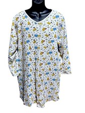 VTG Winnie The Pooh Nightgown Disney Catalogue 100 Cotton All Over Pattern