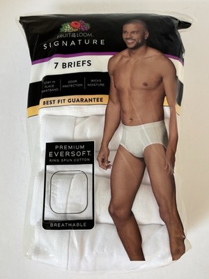 2020 FRUIT OF THE LOOM FTL 7 Pack Mens Premium White M Vintage Briefs Underwear