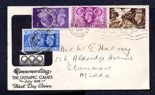 GB - 1948 London Olympics on Souvenir Cover (not first day)