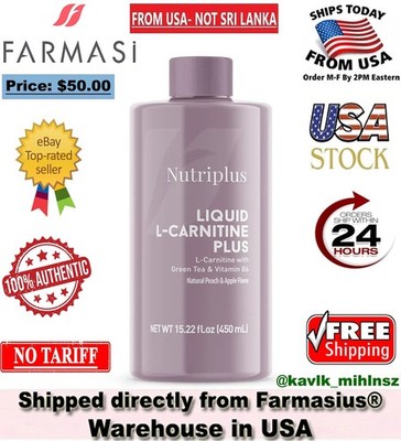 Farmasi Nutriplus L-Carnitine Apple & Peach - 450 ml - New Original box / Sealed