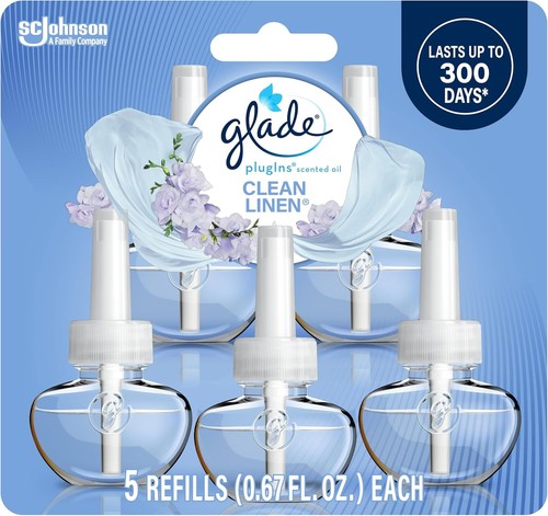 Glade PlugIns Refills Air Freshener, 3.35 Fl Oz (Pack of 1), Clean Linen