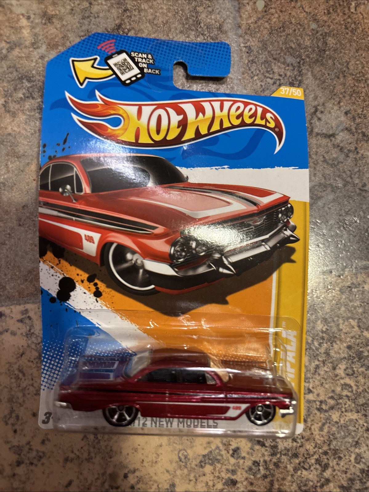 Hot Wheels 2012 New Models '61 Chevy Impala Bubble top 409 Maroon #37/247