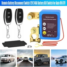 2x Remote Battery Disconnect Switch 12V 240A Battery Kill Switch for Auto RV ATV