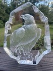 Mats Jonasson Maleras Crystal Bald Eagle Sculpture Signed Numbered 33574 Sweden