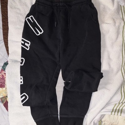 Jordan Black Fleece Jogger Pants child L Drawstring Elastic Waist Pockets
