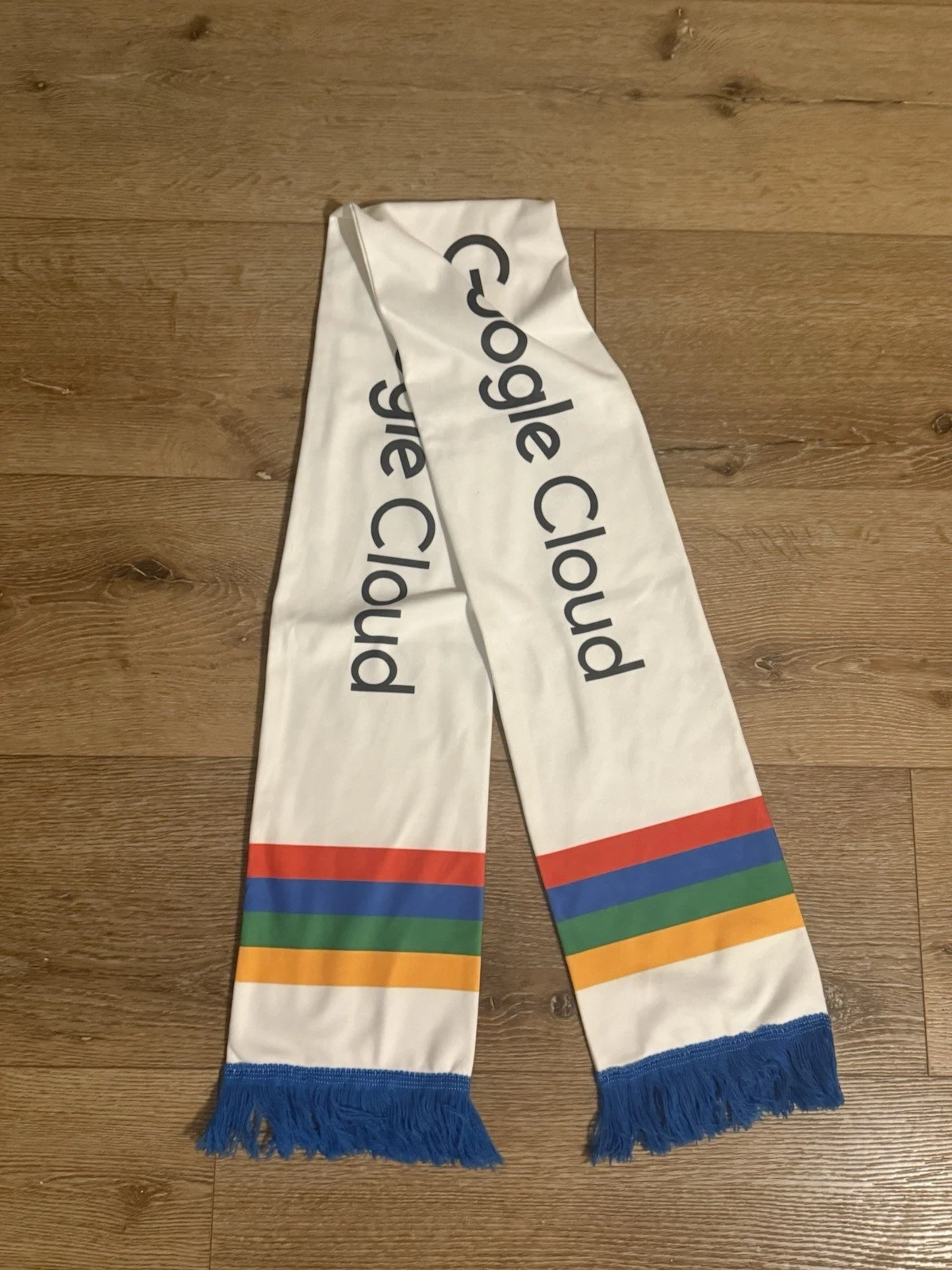 Google Cloud Adult White Outdoor Winter Scarf