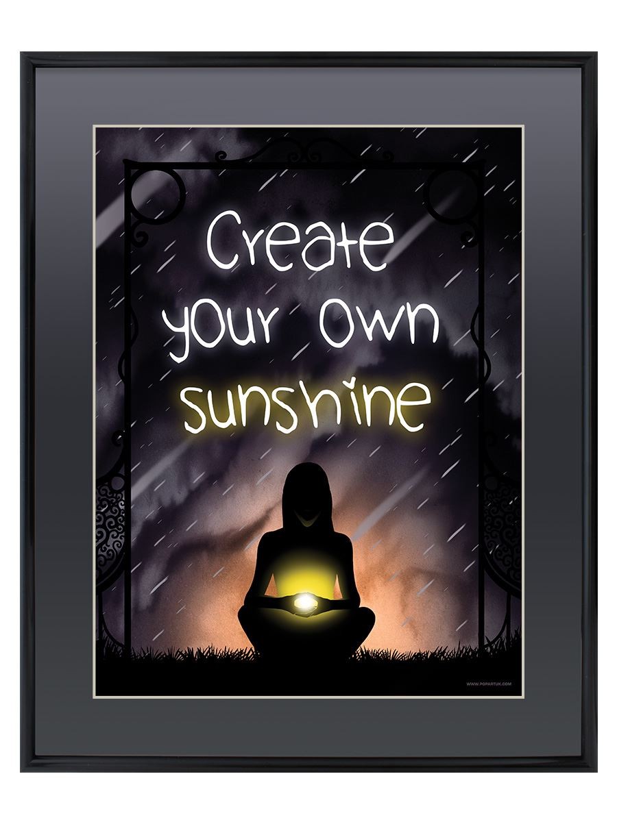 Create Your Own Sunshine Gloss Black Framed Poster