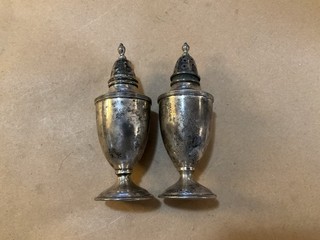 Vintage Watson Sterling Silver Salt & Pepper Shaker Missing Glass Liner