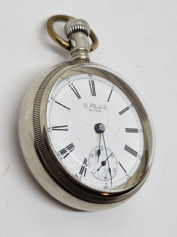 Antique 1892 U.S. Watch Co. (Waltham Mass) Gents 15J Victorian Pocket Watch 18s - Image 2 of 4