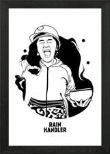 rain handler Framed Wall Art Poster Canvas Print Picture
