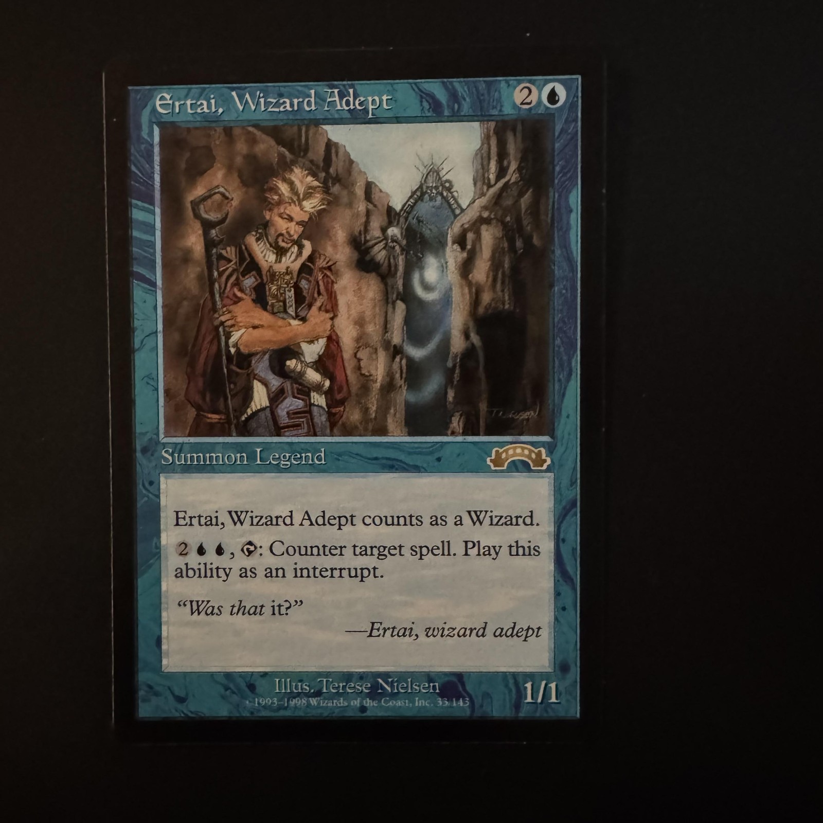 Magic The Gathering Exodus Ertai, Wizard Adept #33 Lightly played