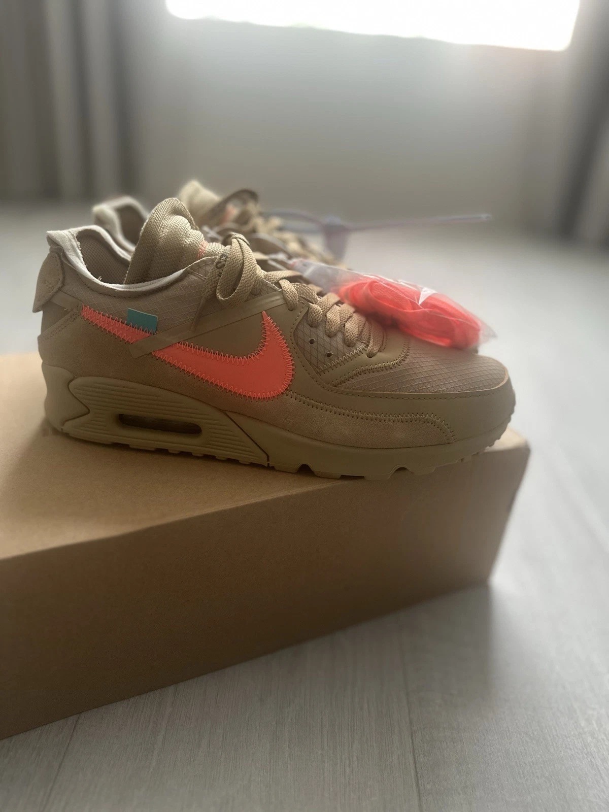 OFF WHITE X NIKE Off White x Nike Air Max 90 Desert Ore taglia US 10 5 AA7293 200