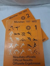 OLYMPISCHE SPIELE MÜNCHEN  1972 OFFIZIELLE ERGEBNISSE  BAND 1 + 2  ZUSTAND 1A