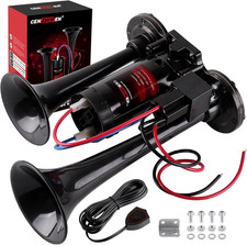 Air Horn for Car/Trucks, 150dB Super Loud Train Horn,with All-in-One 12V Air Co