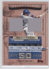 2009 Topps Ticket To Stardom Stubs Plus Memorabilia Dual Red 1/1 Matt Kemp 0c3